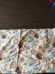 Fabri-Quilt cotton fabric “Doom Of The Sea” Ships Mariners Stars 44″ L
