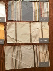 TELAFINA 9 pcs Striped Silk 8 x 17″ Fabric Samples