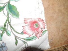 Bloomcraft FABRIC Orig. Screen Print By Luther Travis Floral 1981 21”x54”