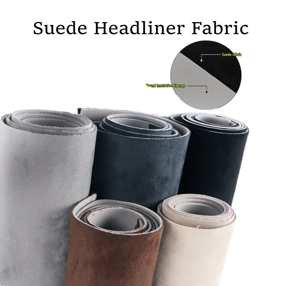 Suede Headliner Fabric Foam Backed Upholstery Car Roof Liner Broken Replaced