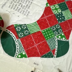 Vintage Spring Mills 2 Christmas Stocking Cut Sew Quilt Fabric Panel 4640