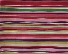 Braemore Fabric Stripe Multi color red orange maroon green pink 63″ x 54″ USA