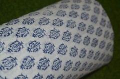 2 Yard Hand Block Print Floral Fabric 100%Cotton NO *TARRIF CHARGES 100%✅ZK_216