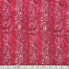 Pink Mauve Paisley Ombre Unbranded Cotton Fabric HALF YARD Remnant 18″ x 41″