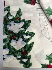 Christmas Cut Outs Greenery Wearable Art Applique Fabric Panel VIP Cranston NOS