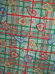 “Tis The Season” CHRISTMAS FABRIC FOR Jo-Ann Stores Green Multi SBTY X 44″ W