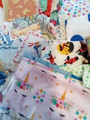 Mix Lot of Quilt Craft Sew Variety Novelty Remnants – Scraps Cottons