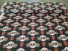 San Francisco Giants Baseball BTY Fabric Traditions 58″ Wide on Black MLB
