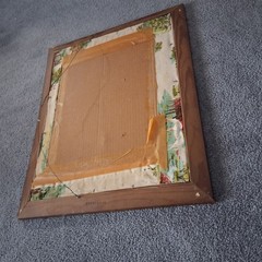 Vintage Trapunto 3-D Puff Fabric Horse Scene In Wooden Frame Ready To Hang