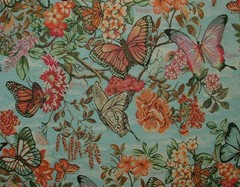 Curtain Upholstery Tapestry Fabric “Butterflies In The Sky” Cushion Chair Pads