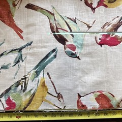 RICHLOOM Platinum BIRDWATCHER Meadow Linen Blend Drapery Fabric 15.5”x 138” #4