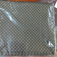 Jim Thompson Thai Silk Cloth Fabric 100%Crafting Gray Square & Dots (2.20 Yards)