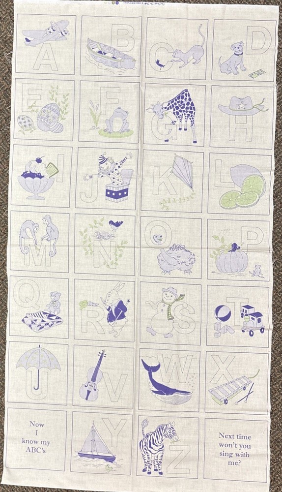 So Sweet, So Soft, 2006 RJR Fabrics panel to make quilt or other projects ABC’S