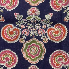 Vintage 60s 70s Translucent Mod Gothic Floral Specialty Fabric 86×45”