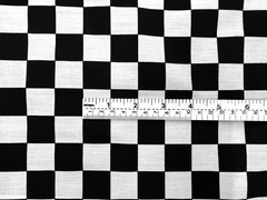1″ Squares Checkered Gingham Black and White Pattern 45” Wide Polycotton Fabric