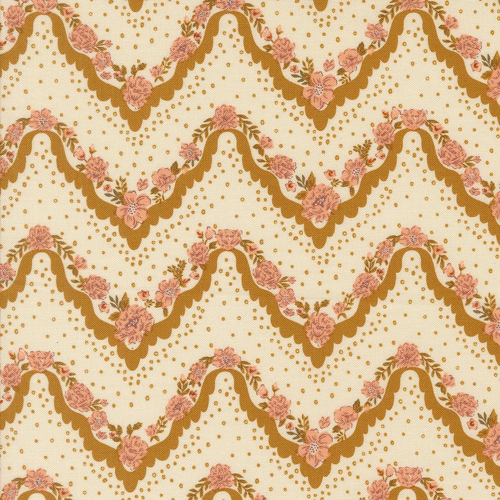 MODA – Foraged, Found & Hand Me Down by Fancy That – Hankie Stripes – Caramel