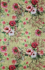 Wool Blend Floral Printed Thick Winter Spun Soft Fabric 45”W Sold BTY Mustard