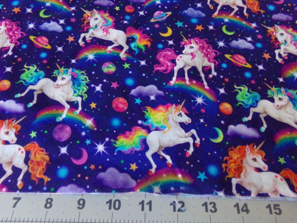 24″ X 42″ VINTAGE UNICORN GALAXY D#75427/ATED COPYRIGHT COTTON NEW #196