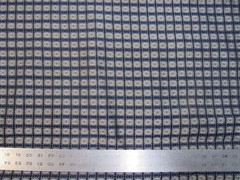 VTG – jacquard fabric – silver, royal, black – 50″ – geometric 2 side design