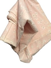 6 Yards VTG Peter Pan Fabrics Pink Floral Pink Green 61” Wide Crinkled READ