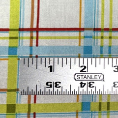 Fresh Fusion Spring Plaid Green Blue Orange Plaid Cotton Fabric BTHalfY #28