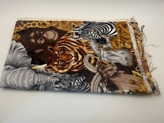 Serengeti Safari Jungle Animal Print Zebra Elephant Northcott Cotton Fabric 19”