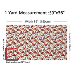 Manfei Red Mushroom Fabric Upholstery,Botanical Plant Fabric By Yard Soft