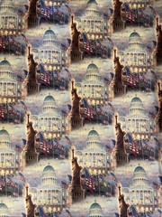 Thomas Kinkade Capitol American Flag Statue Of Liberty Fat Eight 9”x21” New