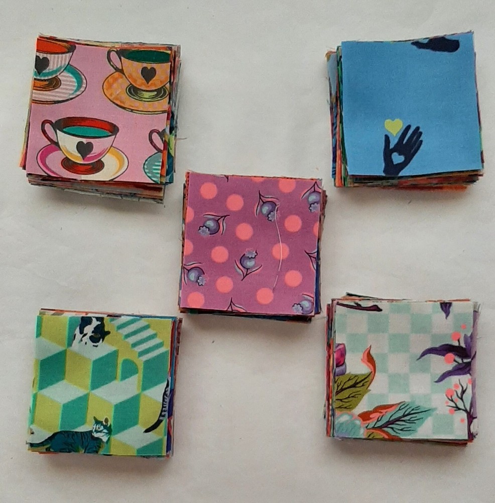 2.5 inch Mini Charm Packs – 50 2.5″ Squares, Tula Pink Mini Charm Pack Cotton