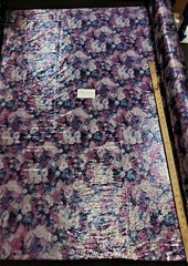 Digitally Printed Stretch Sequin on Spandex Fabric Sold BTY “Purple/Blue Floral”