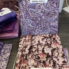 12 Quarter Flats 100% Cotton Jo-Ann Fabric Sewing Quilting NOS Patterns Purple