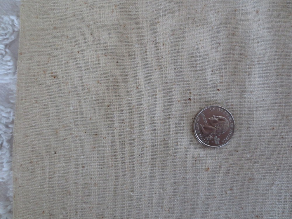 5017. Woven SPECKLED NATURAL Cotton or Linen FABRIC – 44-1/2″ x 1-1/8 yds.