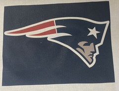 2 NEW ENGLAND PATRIOTS Quilt Block NFL SEWING Square FOOTBALL FABRIC #2