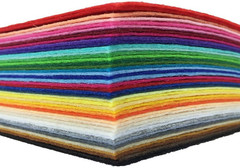 16PCS 8 X 12 Inches (20 X 30Cm) Assorted Color Felt Fabric Sheets Patchwork Sewi