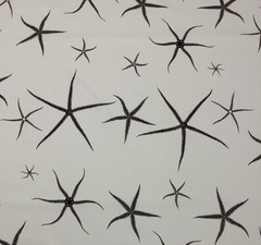 LACEFIELD DESIGNS SEA STAR COCOA BROWN ESPRESSO STARFISH COTTON FABRIC BTY 54″W