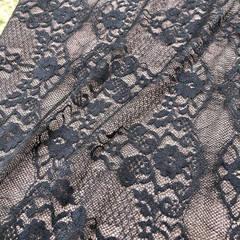60 Inches Bridal Solid Stretch Lace Fabric, Vintage Lace Fabric Bolt for Wedding