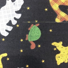 Vtg Safari Animals Stars DreamSpinners Cotton Fabric Cranston Print Works 76″x44