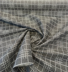 Sunbrella Pindler Gridlock Charcoal Gray Performance Outdoor Fabric By the yard