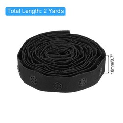 2 Yard Snap Button Tape Press Round Button Plastic Sewing Tape Black