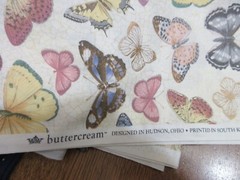 2 yds & 32″ x 42″ Joann Buttercream Fabric Butterfly Butterflies Gold accents