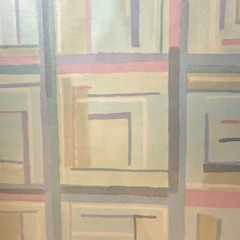 R. Anton-Moseler Fabric Germany Polished Cotton 52″Wide Pastel Window Pane