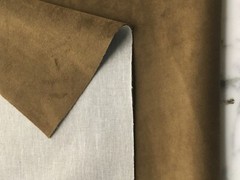 Microsuede, Faux Suede Fabric solid Pecan Color 56″ W, W/Backing Soft & Supple