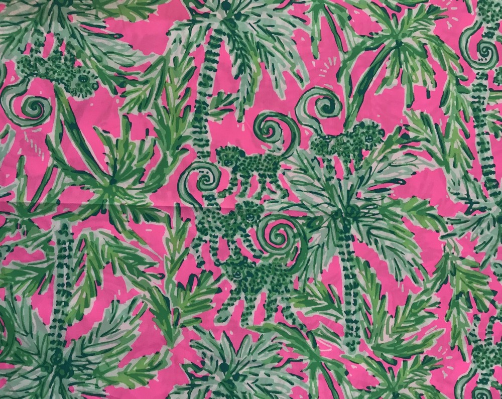 Lilly Pulitzer Cotton Poplin Fabric Prosecco Pink Hangin Around 1YD 36″ X 57″