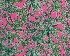Lilly Pulitzer Cotton Poplin Fabric Prosecco Pink Hangin Around 1YD 36″ X 57″
