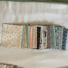 Cotton Fat Quarter Bundle Lot 18″ x 22″ Multicolor Geometric Quilting Crafts