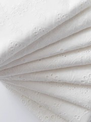 Cotton Embroidered Cutwork Eyelet Lace Fabric Floral Dress Wedding Kids Craft