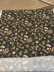 schumacher fabric, Blackwell Linen Noir, 19 yards available