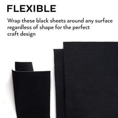 Black Craft Felt Sheets Stiff Non Woven Fabric For Sewing DIY Crafts 20 PK