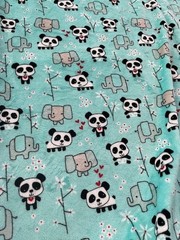 2 Yards by 60″ Cuddle Fabric by Shannon – PANDAS & ELEPHANTS Very Soft