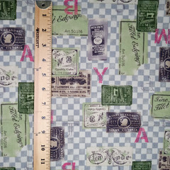 Vintage Lecien Fabric–Art Store Theme–Japan Cotton Quilting Sewing 2 Yards